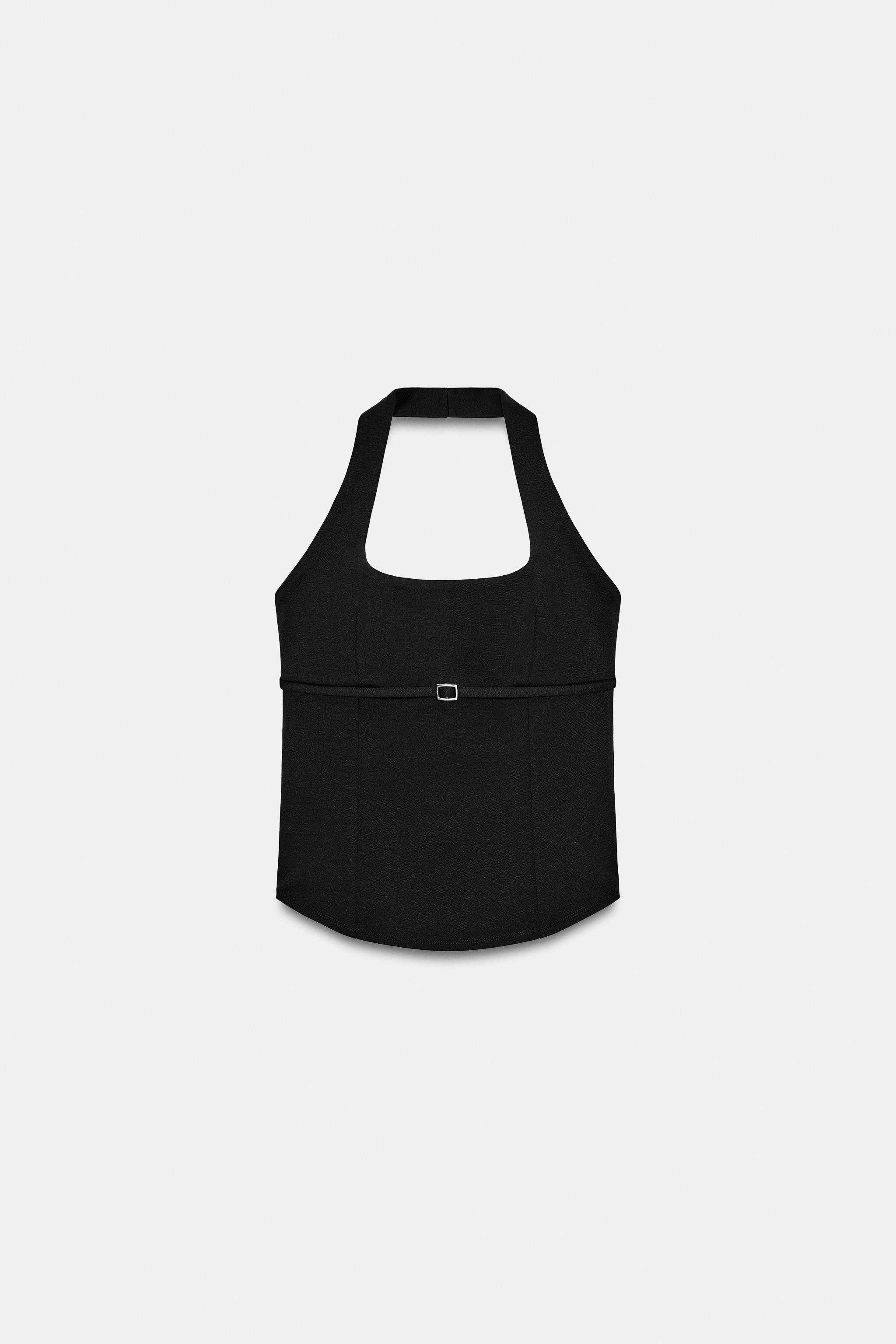 INTERLOCK HALTER TOP